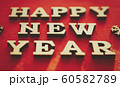 Winter holiday background with handmade wooden 60582789