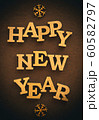 Winter holiday background with handmade wooden 60582797