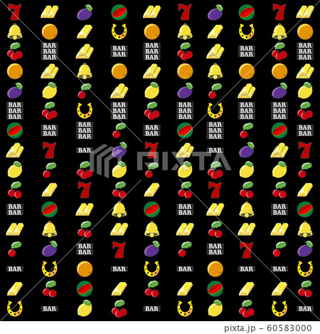 Vector slot machine symbols set background 60583000
