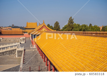 Ancient royal palaces of the Forbidden City in Beijing,China 60583318