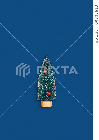 Blue background with christmas tree. 60583613