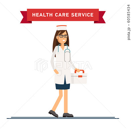 Vector illustration of smiling nurse 60585434