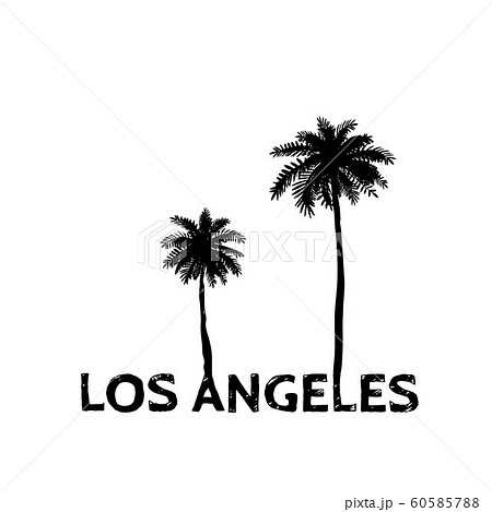 Vector logo for Los Angeles, dark rhombus sticker with line illustration of  famous evening los angeles cityscape, tourist badge with brush letters for  Stock Vector Image & Art - Alamy