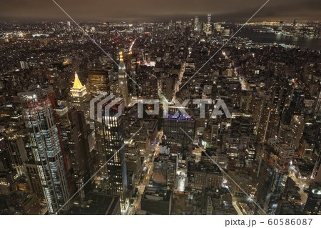 マンハッタン　俯瞰夜景 60586087