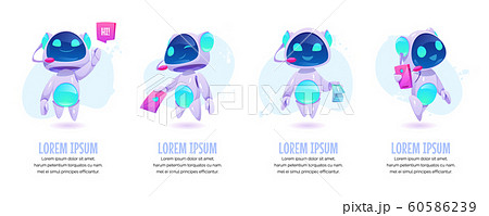 Chat bot banners set. Future marketing innovation Chat bot banners set. Future marketing innovation 60586239
