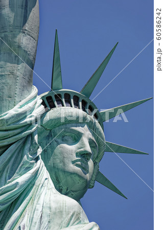 ニューヨーク 自由の女神像の写真素材