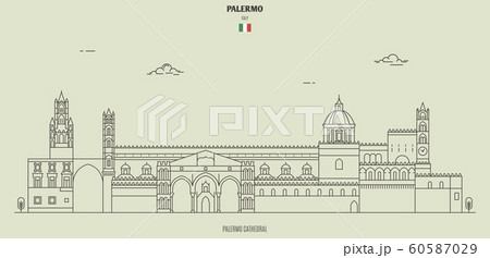 Palermo cathedral, Italy. Landmark icon 60587029