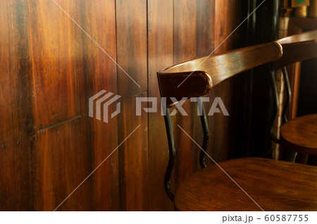 brown wood chair in restaurant 60587755