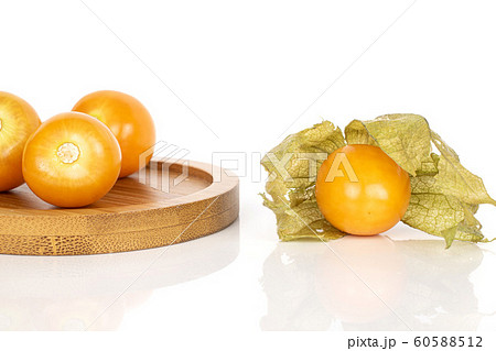 Fresh orange physalis isolated on white 60588512