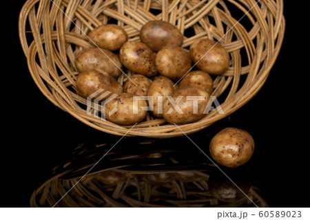 Tiramisu almond nut isolated on black glass Tiramisu almond nut isolated on black glass 60589023