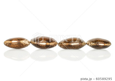 Brown speckled bean isolated on white 60589295