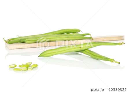 Fresh snap bean isolated on white Fresh snap bean isolated on white 60589325