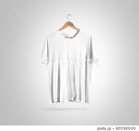 Blank white t-shirt on hanger, design mockup, clipping path Blank white t-shirt on hanger, design mockup, clipping path 60590030
