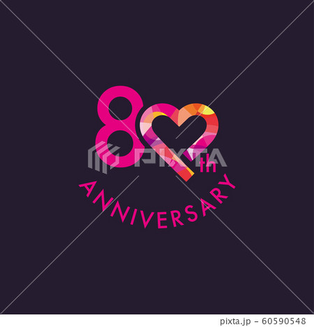 80周年 ハート エンブレム 80周年 ハート エンブレム 60590548