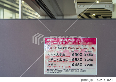 五稜郭公園 五稜郭タワー 展望台 春 桜 函館市 北海道 日本 五稜郭公園 五稜郭タワー 展望台 春 桜 函館市 北海道 日本 60591021