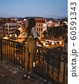Beautiful caucasian woman smiling. On the streets of old town in Cannes, France. 60591343