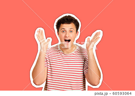 emotional man isolated 60593064
