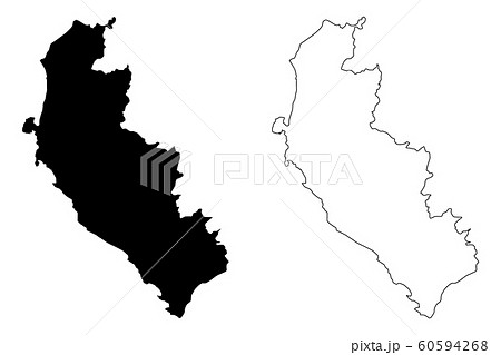 Department of Ica map vector.... 60594268