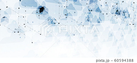 Cloud technology. Integrated digital web concept Cloud technology. Integrated digital web concept 60594388
