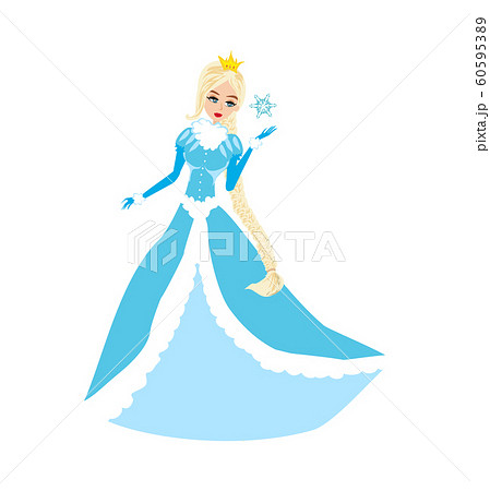 beautiful winter princess catching a snowflake beautiful winter princess catching a snowflake 60595389