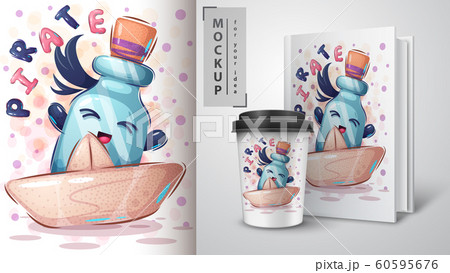 Pirate bottle poster and merchandising Pirate bottle poster and merchandising 60595676