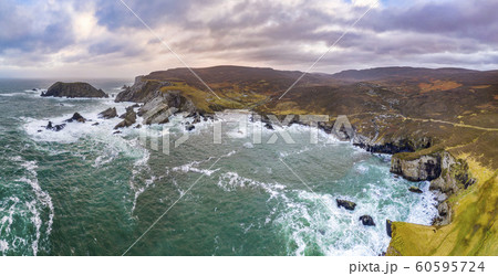 The amazing coastline at Port between Ardara and Glencolumbkille in County Donegal - Ireland 60595724