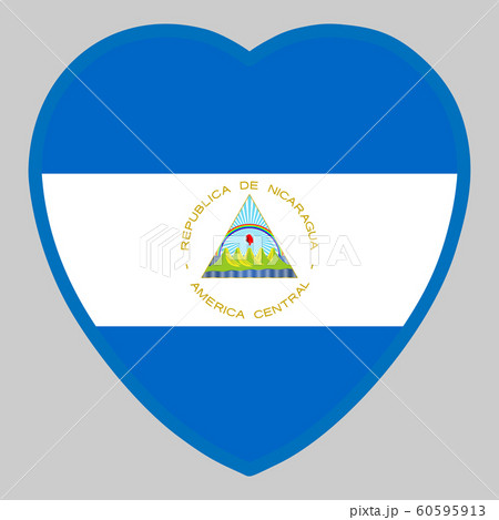 Nicaragua Flag In Heart Shape Vector illustration Nicaragua Flag In Heart Shape Vector illustration 60595913