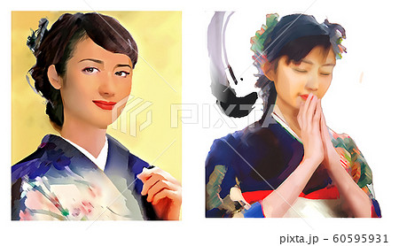 和服の女性 和服の女性 60595931