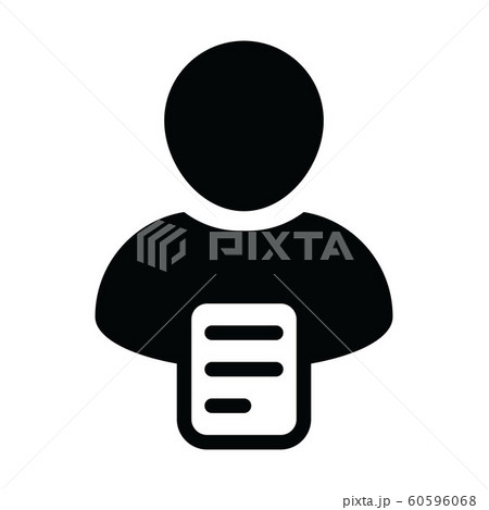 Handbook icon vector male person profile avatar 60596068
