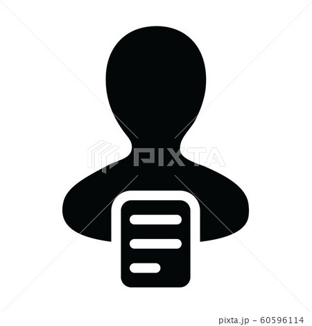 Card icon vector male person profile avatar symbol 60596114