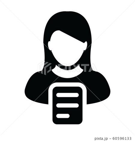Profile icon vector female person profile symbol 60596133
