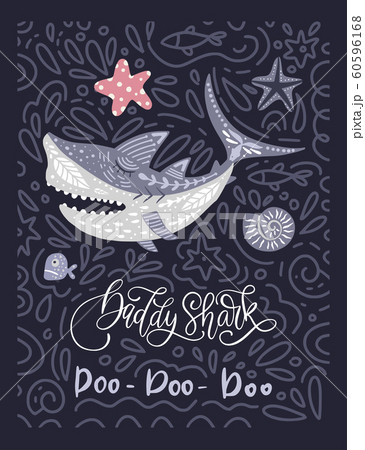 Shark animal vector card. 60596168