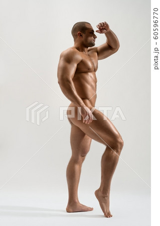 Athletic male shot naked in profile Athletic male shot naked in profile 60596770