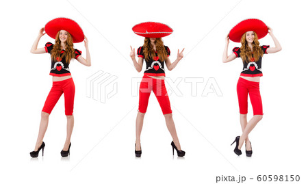 Funny mexican with sombrero hat Funny mexican with sombrero hat 60598150