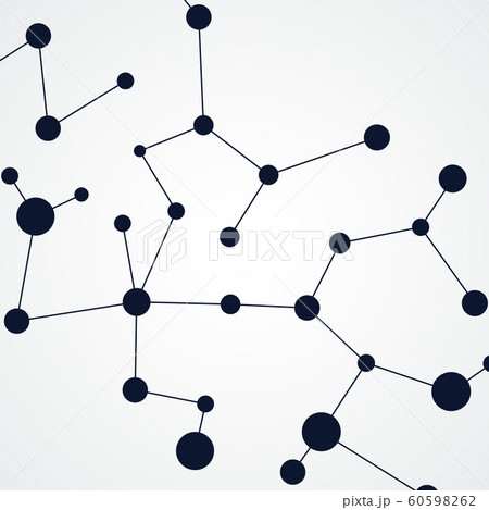 Vector abstract molecular connection and technology design for medicine biology chemistry. Concept with dots and lines 60598262