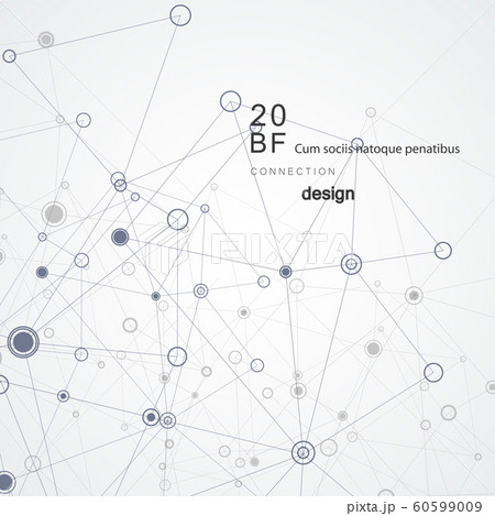 Modern black connect abstract lines on white background for concept design and vector technology network 60599009