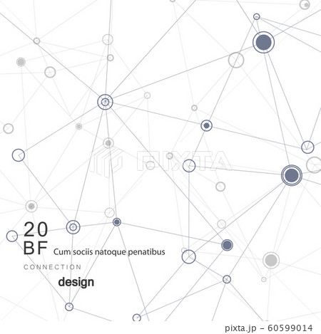 Modern black connect abstract lines on white background for concept design and vector technology network 60599014