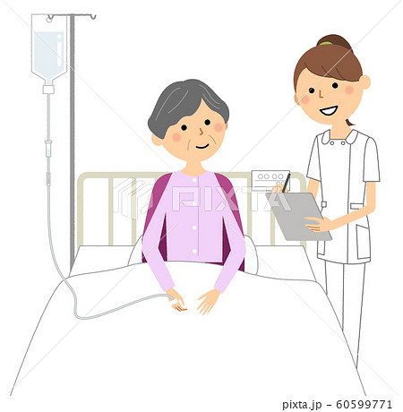 入院患者とナース 60599771