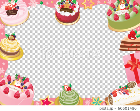 Christmas cake frame illustration Stock Illustration 60601486