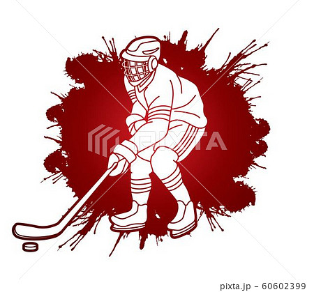 Ice hockey player action graphic vector. Ice hockey player action graphic vector. 60602399