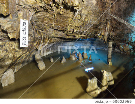 岡山県新見市「井倉洞」洞内、見返りの池付近 岡山県新見市「井倉洞」洞内、見返りの池付近 60602969
