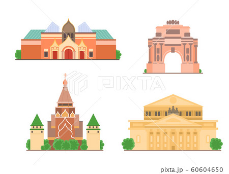 Moscow sights vector illustration set 60604650
