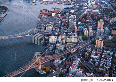 《ニューヨーク》ブルックリンブリッジ・マンハッタンブリッジ航空写真 《ニューヨーク》ブルックリンブリッジ・マンハッタンブリッジ航空写真 60605063