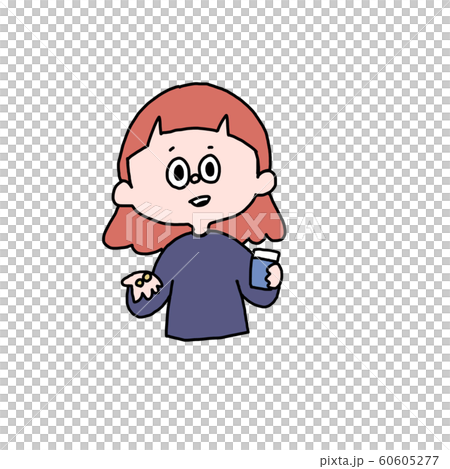 Medicine drinking person Medicine drinking person 60605277