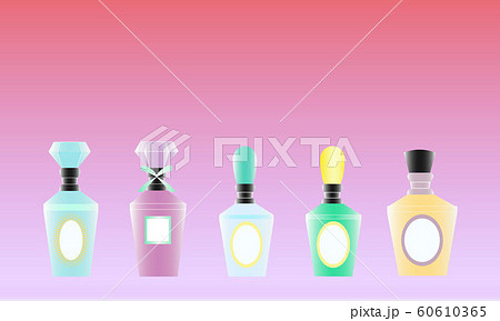 エレガントな香水５本セットのイラスト素材 [60610365] - PIXTA
