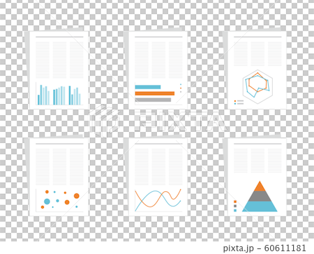Document graph set - Stock Illustration [60611181] - PIXTA