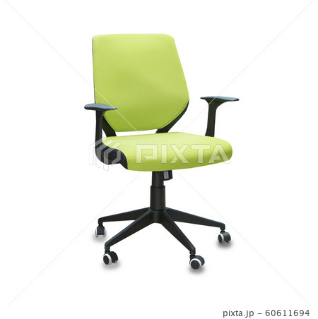 The office chair from green cloth. Isolated over The office chair from green cloth. Isolated over 60611694