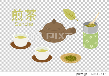 煎茶のイラストセット 60612317