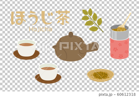 ほうじ茶のイラストセット ほうじ茶のイラストセット 60612318