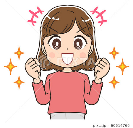 女性 かわいい イラスト 素材 女性 かわいい イラスト 素材 60614766